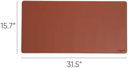 Smead Vegan Leather Desk Pad Mat, Office Desk Mat, Medium, Saddle Brown - Image 4