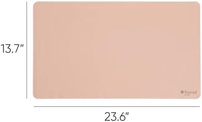Smead Vegan Leather Desk Pad Mat, Office Desk Mat, Small, Dusty Rose Pink - Image 4