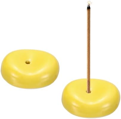 uxcell 2Pcs Ceramic Incense Holder Stick Incense Burner Holder Yellow by uxcell