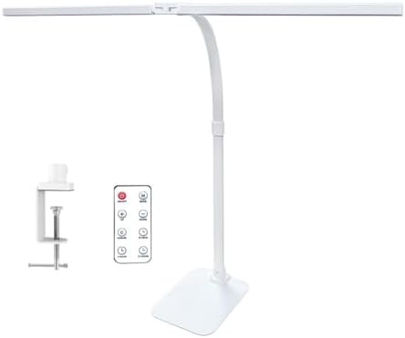 LED Desk Lamp with Clamp and Base, Dual Head Monitor Light by MACASA