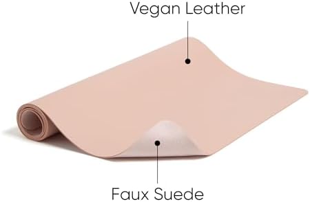Smead Vegan Leather Desk Pad Mat, Office Desk Mat, Large, Dusty Rose Pink - Image 2