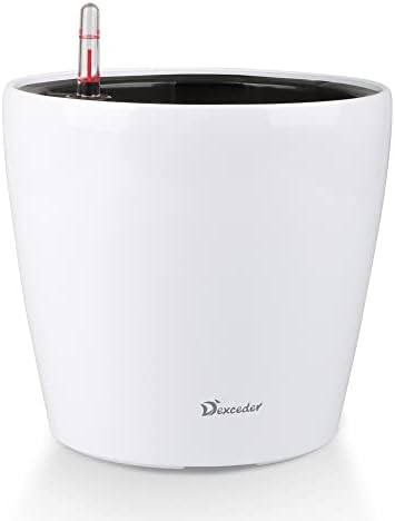 Dexceder 11x10 Self Watering Planter (White High Gloss) by Dexceder