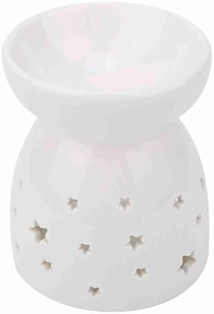 AYNEFY Ceramic Essential Oil Diffuser Desktop Accessories Lamp with Night Light for Bedroom Living Room Office Mini Portable Oil Burner Ceramic Essential Diffuser Aromatherapy Home (Star) - Image 6
