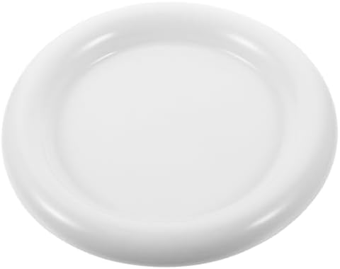 MAGICLULU 1pc Ceramic Salad Dish White Dinner Plate, Chubby Dessert Tray, Cute Ring Trinket Bowl, Bubble Bracelet Storage Platter, Creamy Fruit Server, Aesthetic Vanity Cosmetic Dressing Holder by MAGICLULU