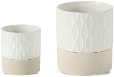 Nihow Ceramic Self Watering Plant Pot for Indoor Plants, 4.5+6 Inch by Nihow