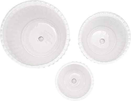 Yesland 3 Pack Ceramic Planter Pots, 3.9"/5.3"/6.7" Modern Round Flower Pots with Drainage Holes & Saucers, Small Indoor Planters for Succulent Cactus, Home Decor Gift - Image 4