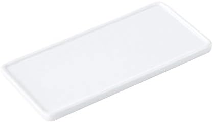 Bathroom Sink Organizer - Ceramic Kitchen Tray, Small Rectangle Candle & Jewelry Tray - White by Floatant