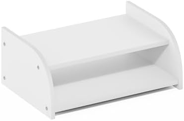 Furinno Classic 2-Tier Monitor Riser, Desk Organizers, Plain White - Image 5