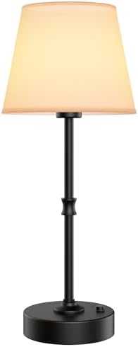 EppieBasic Cordless Table Lamp Rechargeable: Fast Charging & Long Lasting - 2700K Warm Light Small Vintage Brass Entryway Lamps - Dinning Living Room Bedroom - Black by EppieBasic