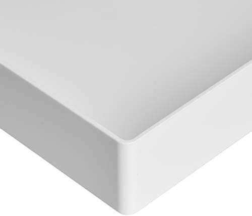 Amazon Basics Rectangular Plastic Desk Organizer, Letter Size Tray for Documents, 13 x 9.7 x 2.2 inches, White, 2-Pack - Image 3