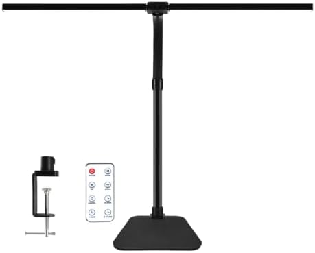 LED Desk Lamp with Clamp and Base, Dual Head Monitor Light by MACASA