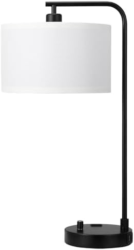 20.7" Tall Table Lamp with USB & Outlet, Fully Dimmable Nightstand Lamp - Image 4