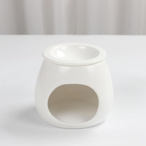 Ceramic Essential Oil Burner Tealight Candle Holder Decorative Aroma Diffuser Minimalist Design Black - Image 6
