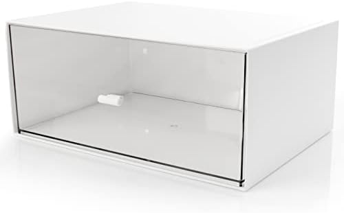 Desk Drawer Organizer, Stackable Storage Drawers, Plastic White Desk Organizers Great for Makeup Storage Bathroom Organization Accessories Etc - Large 1 Drawers (White) by kulusion