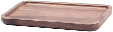 Small Acacia Wood Serving Trays, Rectangular Wooden Platters by Unknown
