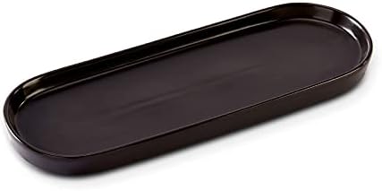 Simple Style Ceramic Sink Tray - Bathroom and Kitchen Counter Tray (Black) by CosyCorner