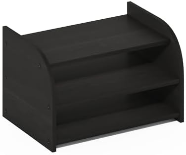 Furinno Classic 3-Tier Monitor Riser, Desk Organizers, Black Espresso - Image 5