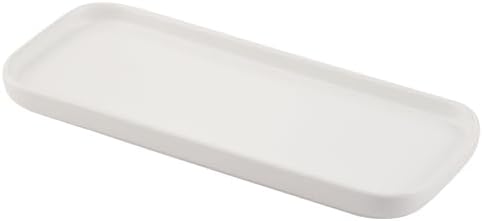 VanEnjoy Ceramic Tray for Kitchen Counter, White Vanity Tray for Bathroom Counter, Long Narrow Tray for Soap Bottles by VanEnjoy