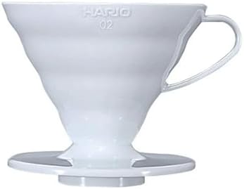 Hario V60 Plastic Coffee Dripper, Size 02, White by Hario