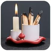 Mushroom Ceramic Incense Holder Set,4-in-1 Design for Sage, Palo Santo, Incense Sticks Candles,Red Ceramic Ash Catcher Tray for Mess-Free Meditation, Yoga and Home Decor by QSKISS