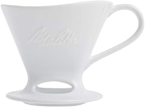 Melitta 1 Cup Porcelain Pour-Over Cone Coffeemaker, Glossy White - Image 2