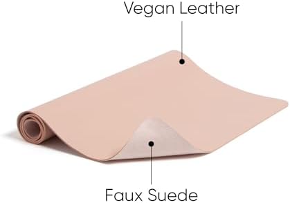 Smead Vegan Leather Desk Pad Mat, Office Desk Mat, Medium, Dusty Rose Pink - Image 2