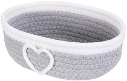 uxcell Rectangular Rope Basket 10x5.9x3.1inch Small Woven Baskets by uxcell