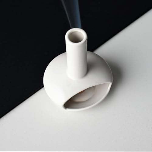 Ceramic Mini Chiminea Palo Santo Burner, Cute Cone & Stick Incense Holder - Image 4