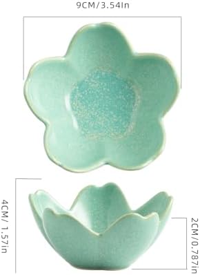 Floral Ceramic Jewelry Tray, 3.5" Ring Holder Trinket Bowl - Image 2