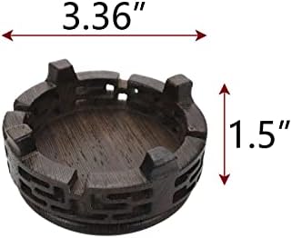 Furniture Wooden Display Stand Base, 4.84" Inner Diameter - Image 2