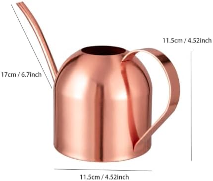 IMEEA 30oz Indoor Plant Watering Can Stainless Steel Long Spout, Rose Gold - Image 4