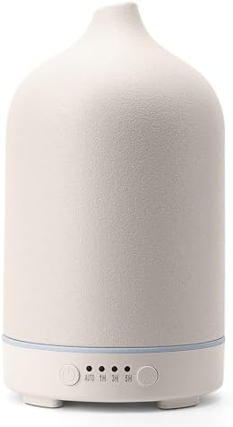 Diffuserlove Ceramic Diffuser 250ML Essential Oil Diffusers Aromatherapy Essential Oil Diffuser for Room Air Diffuser for Home Bedroom Stone Diffuser (White Big Size 250ml) by Diffuserlove