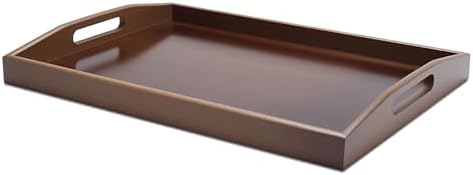 Bamboo Tray with Handles, 15.7"x11.4"x2" Medium Serving Tray by YACEYACE