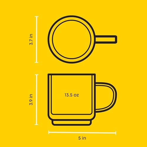 JoyJolt Haven Stackable Double Wall Glass Mugs, Set of 2 (13.5oz) Insulated Coffee Cups, Double Wall Glass Coffee Cups, Tea Cups, Latte Cups, Cappuccino Cups, Clear mugs set of 2 - Image 3