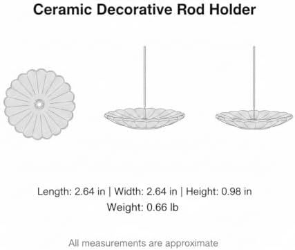 Solid Beige Ceramic Decorative Holder with Weighted Base, Compact Flower Petal Tray for Desk Organization and Home Decor - Image 7