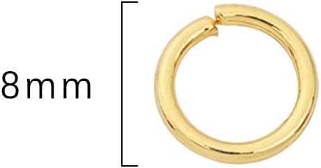 14K Gold Plated Jump Rings Non Tarnish 8mm 300pcs for Jewelry Making Findings
