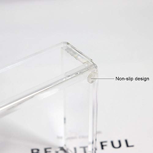 Buqoo Acrylic Sticky Notes Pad Holder Gold Desk Organizer Memo Holder - Image 4