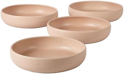 Bloomhouse - Two Time Oprah's Favorite Things Winner - Corsica Clay 4-Piece Meal and Pasta Bowl Set – Prosecco Blush Pink Stoneware for Dinner, Serving & Everyday Use - Image 4