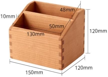 Sturdy Open-Top Wooden Desk Organizer | No Installation Required, Solid Wood Desktop Organizer with Divided Compartments, Compact, Stationery Holder, for Living Room, 240x150x85mm - Image 5