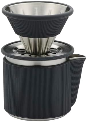 Normcore Portable Pour Over Set, Travel Pour Over Coffee Maker Set, Single Cup Travel Coffee Dripper, Use V60 and Wave Filter Paper Coffee Maker, 304 Stainless Steel, Silver - Image 2