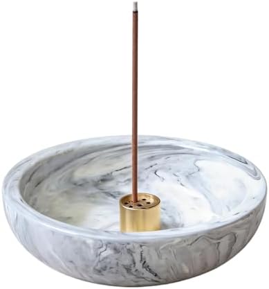 Dorepine Incense Burner,Handmade Ceramic Incense Holder for Sticks,Incense Sticks Holder for Meditation and Yoga Room&Home Decoration (Beige Marble) by Dorephine