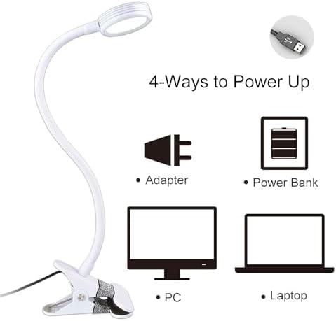 LEPOWER Clip on Light, Book Reading Lamp for Desk, Bed Headboard and Dorm - Image 6