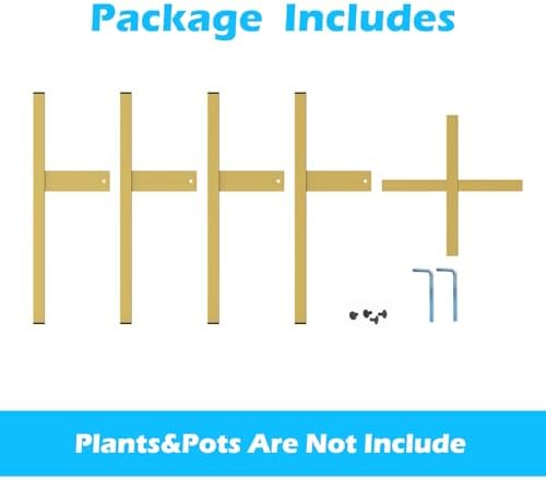 Heavy Plant Stand for 10"-16" Plant Pot Indoor Outdoor Corner, Adjustable Metal Heavy Duty for Large Pot (Golden 1 Pack) - Image 4