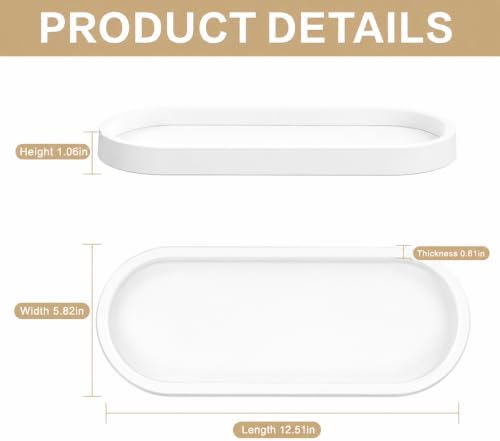 Bathroom Tray,Vanity Tray,Perfume Tray for Makeup,Perfume,Trinket - Image 4