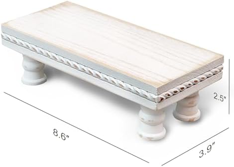 Bathroom Tray Pedestal Stand, Waterproof Wood Riser for Bathroom Counter - Image 3