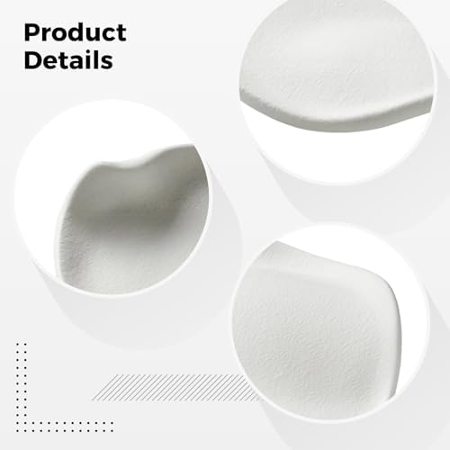 Ceramic Jewelry Tray, Modern Decorative Catch-All Tray, European Style Vanity Tray for Dresser, Entryway, Tabletop, Unique Ring, Necklace Holder, 6.5 x 6.1 x 1.6 in / 16.5 x 15.5 x 4 cm - Image 3