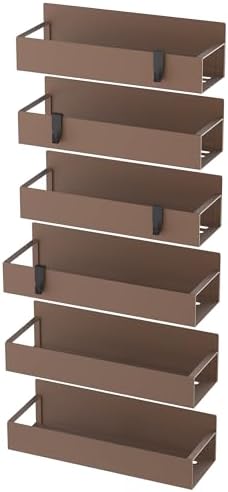 HuggieGems Metal Magnetic Spice Rack for Refrigerator Bronze, 6 Pack - Image 6