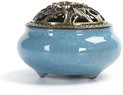 Ceramic Incense Burner with Lid, Cone Coil Incense Holder for Home by AISIBO