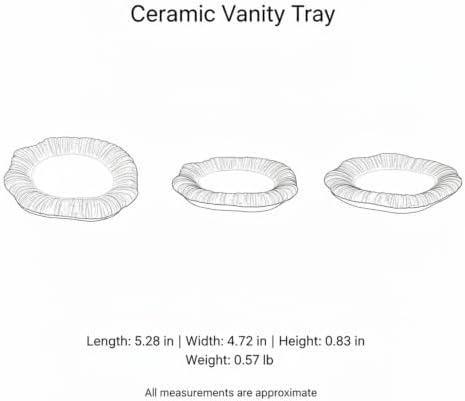 Glazed Ceramic Catchall Tray for Jewelry & Keys, Modern Round Vanity Dish for Nightstand, Entryway, or Bathroom Counter (1 Pack) - Image 7