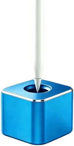 Pen Stand for Desk, 2-in-1 Single Pen Holder & Paperweight, Blue by BRZUKA